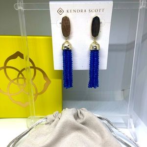 Kendra Scott Tassel Beaded Royal Blue Earrings
